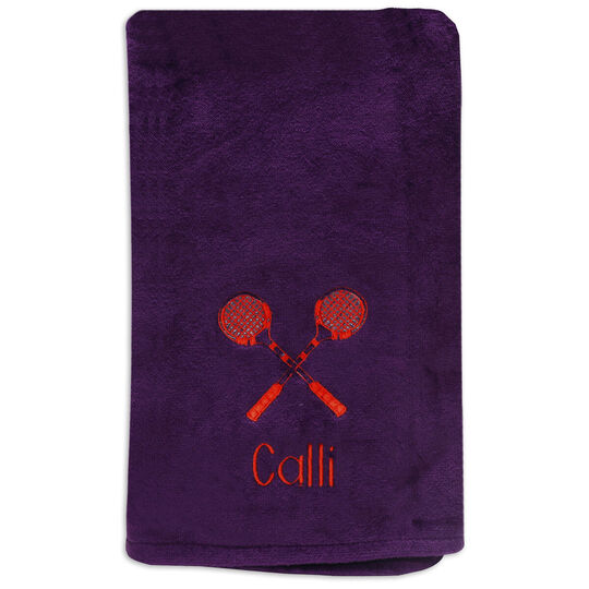 Personalized Tennis Racquet Towel